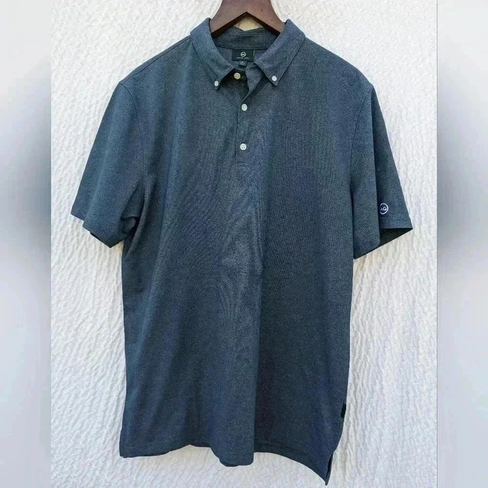 AG Mens Green Label Classic Blue Short Sleeve Polo Shirt Size XL NWOT